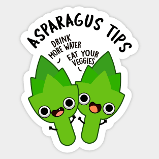 Asparagus Tips Funny Veggie Pun Sticker